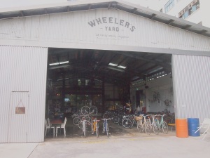 Bicycle warehouse behind the restaurant
