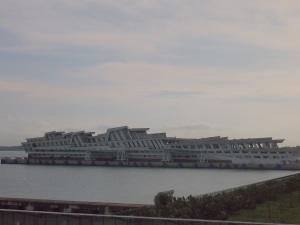 Far view of Marina Bay Cruise Centre